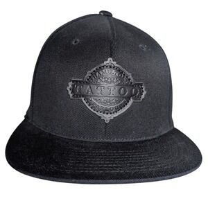 Hamilton Tattoo Parlor Black Monotone Snapback Baseball Cap Hat One Size